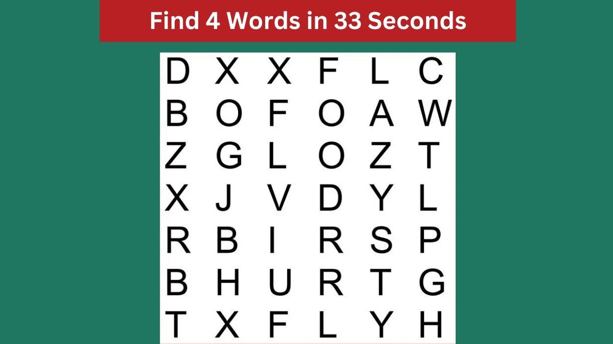 Find 4 Words in 33 Seconds