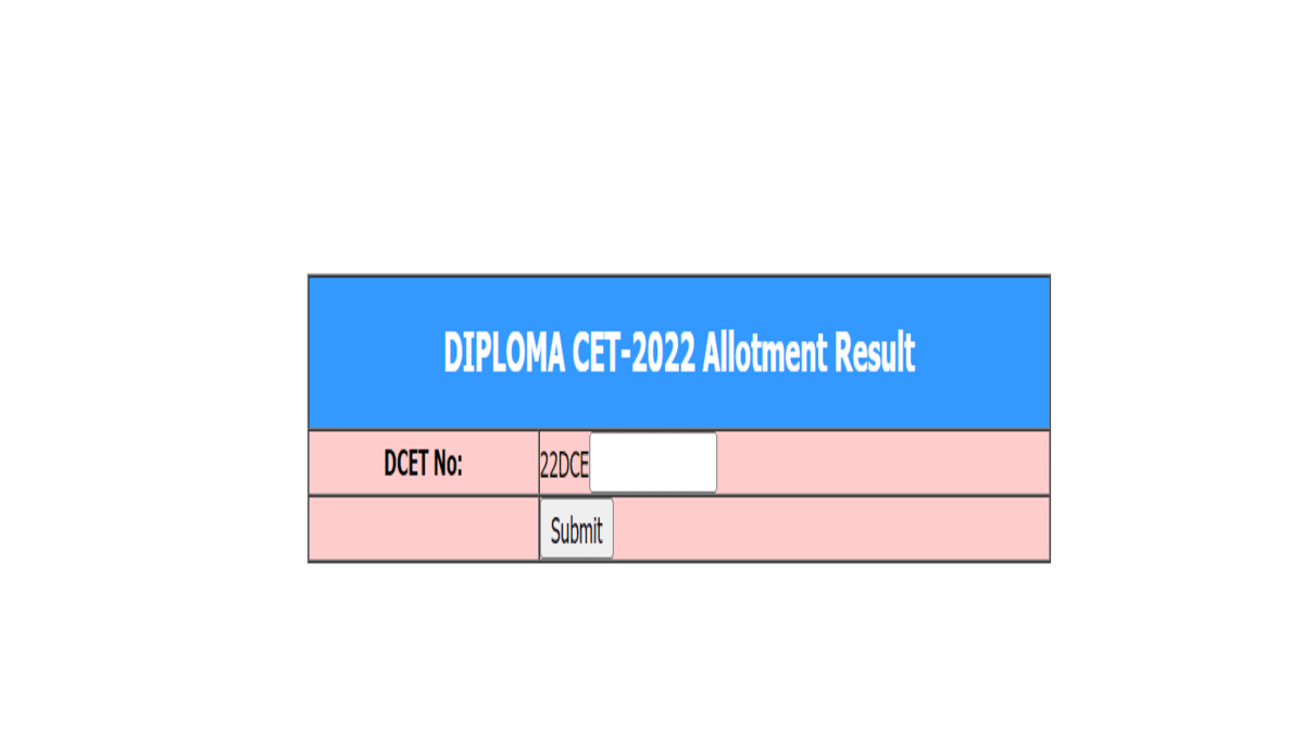 Karnataka DCET Mock Allotment Result 2022 (OUT)