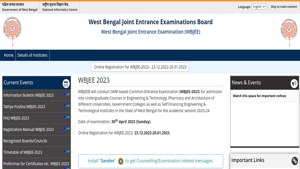 WBJEE 2023 Registrations Close Today
