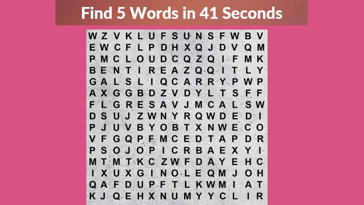 Find 5 Words in 41 Seconds