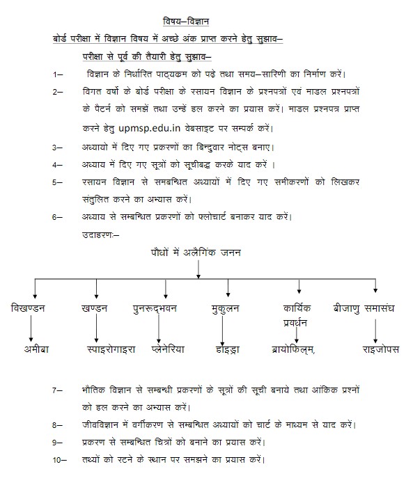 UP Board Preparation Tips for Science Class 10