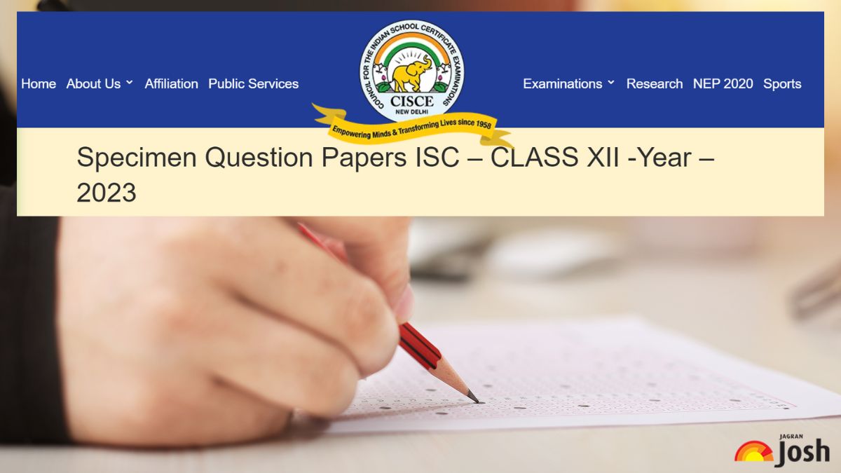 ISC Board Exam 2023 Specimen Question Papers
