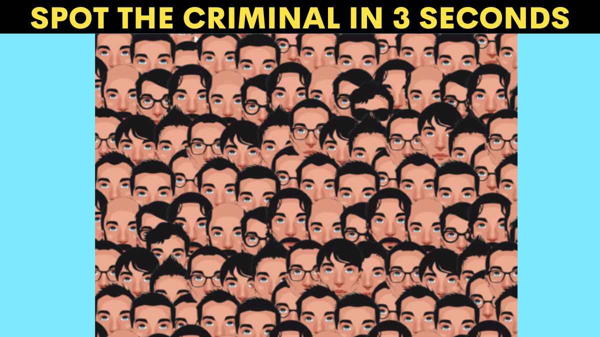 Optical Illusion: Are You Faster Than The Cops? Spot The Criminal Hidden in the Crowd in 3 Seconds!