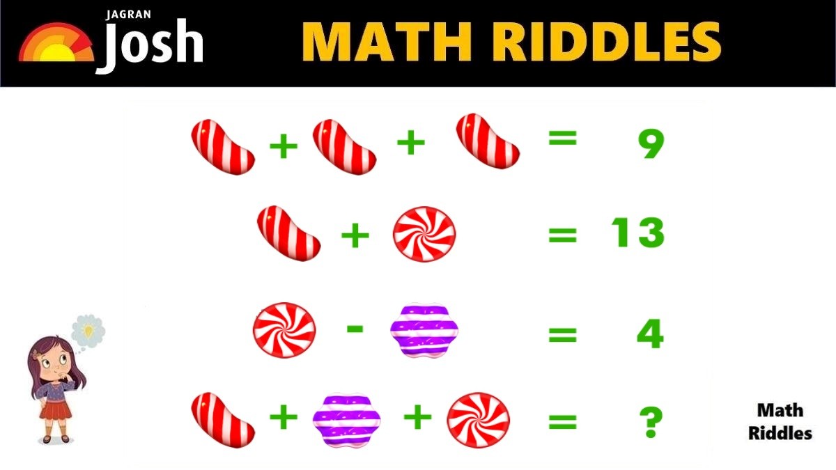 Math Riddles With Answers: Can You Find The Value of Each Candy in 20 Seconds?