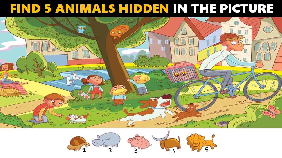 Picture Puzzle: How Sharp Is Your Vision? Find Hidden Animals In The