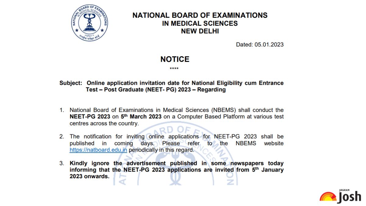 NEET PG 2023 Registration NOT To Start Today