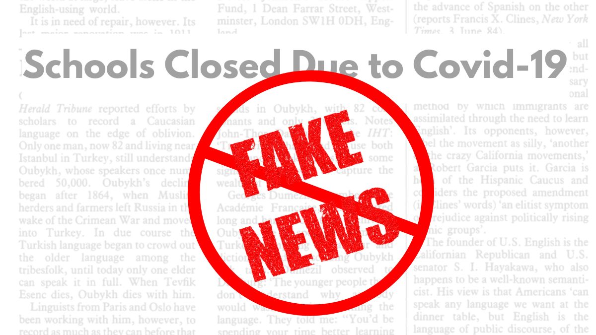 PIB Fact Check Refutes Rumours of Closure of Schools and Colleges