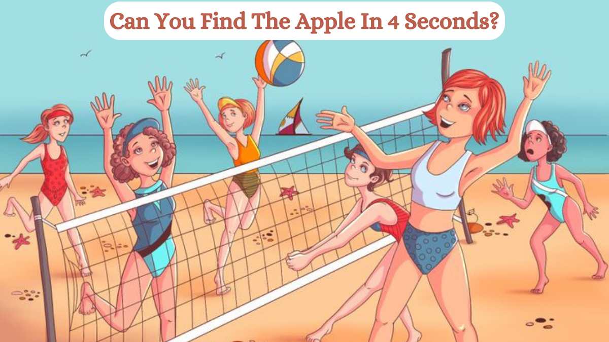 You Have The Eyes Of An Eagle If You Can Find The Hidden Apple On The Beach In This Brain Teaser In 4 Seconds!