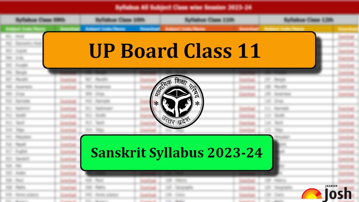  UPMSP: Download UP Board Class 11th Sanskrit Syllabus 2023-24 PDF