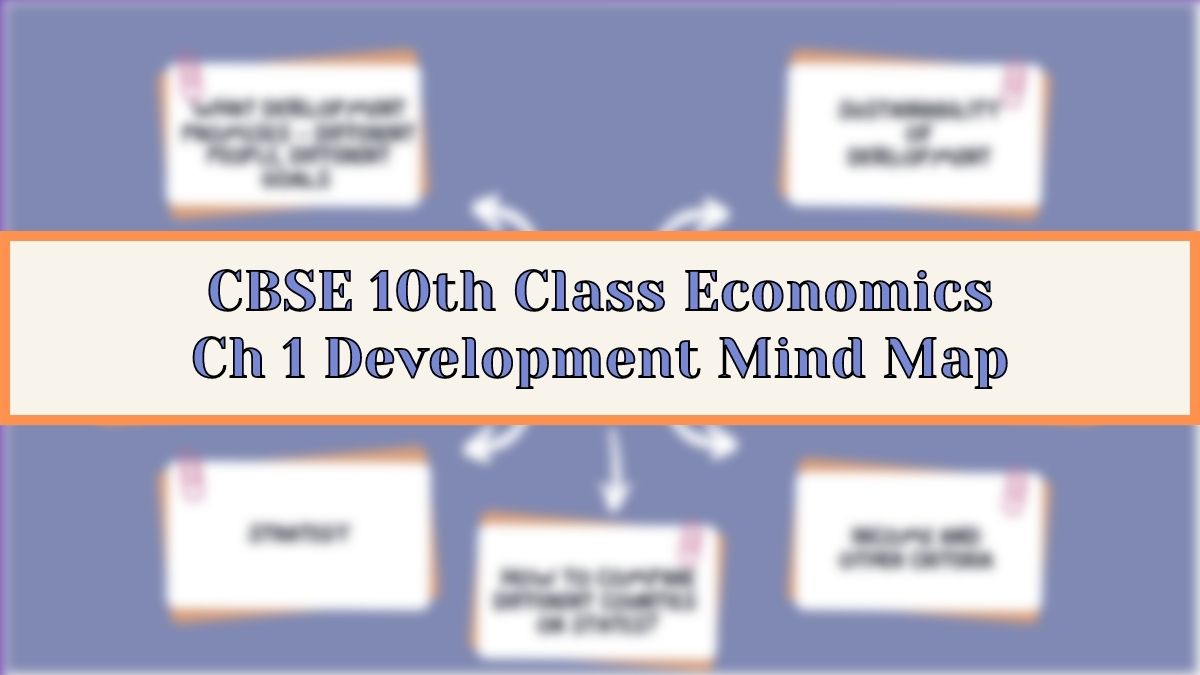 CBSE SST Economics Ch 1 DEVELOPMENT Mind Map 