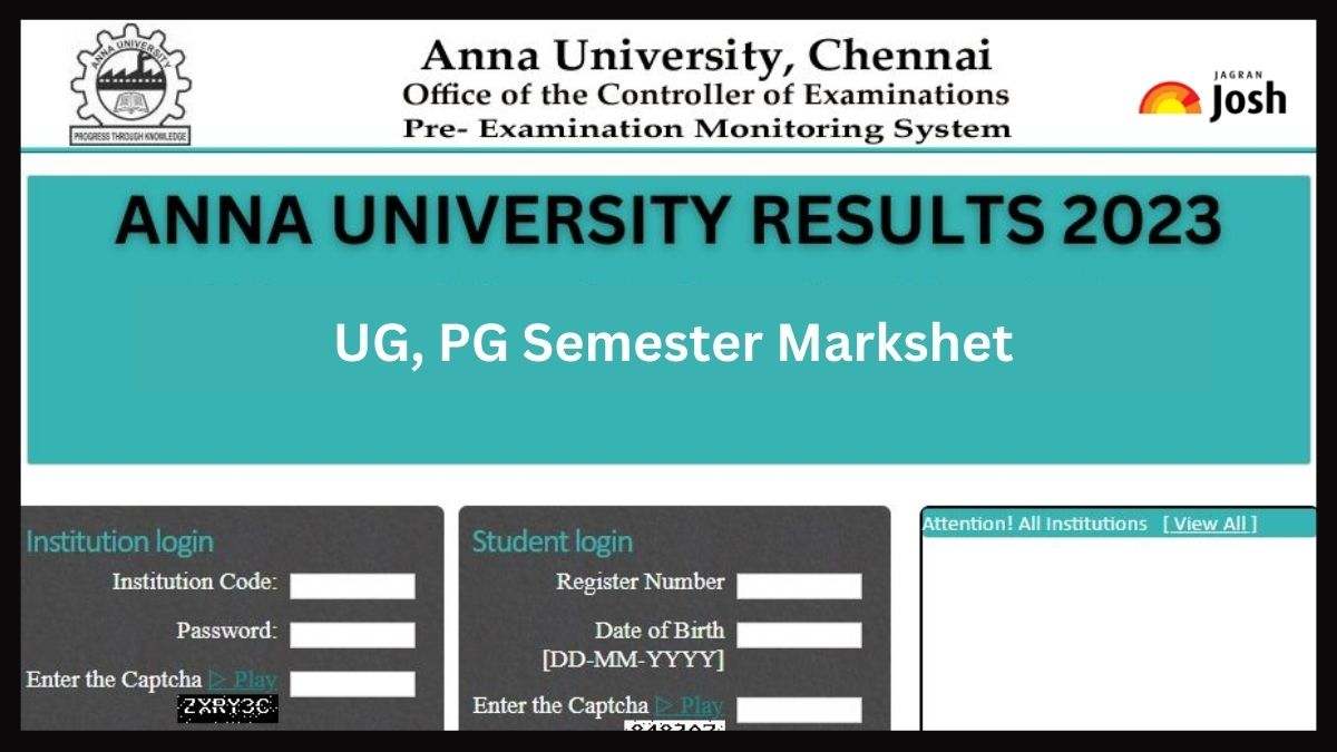 Anna University Result 2023: अन्ना यूनिवर्सिटी ने Coe1.annauniv.edu पर ...