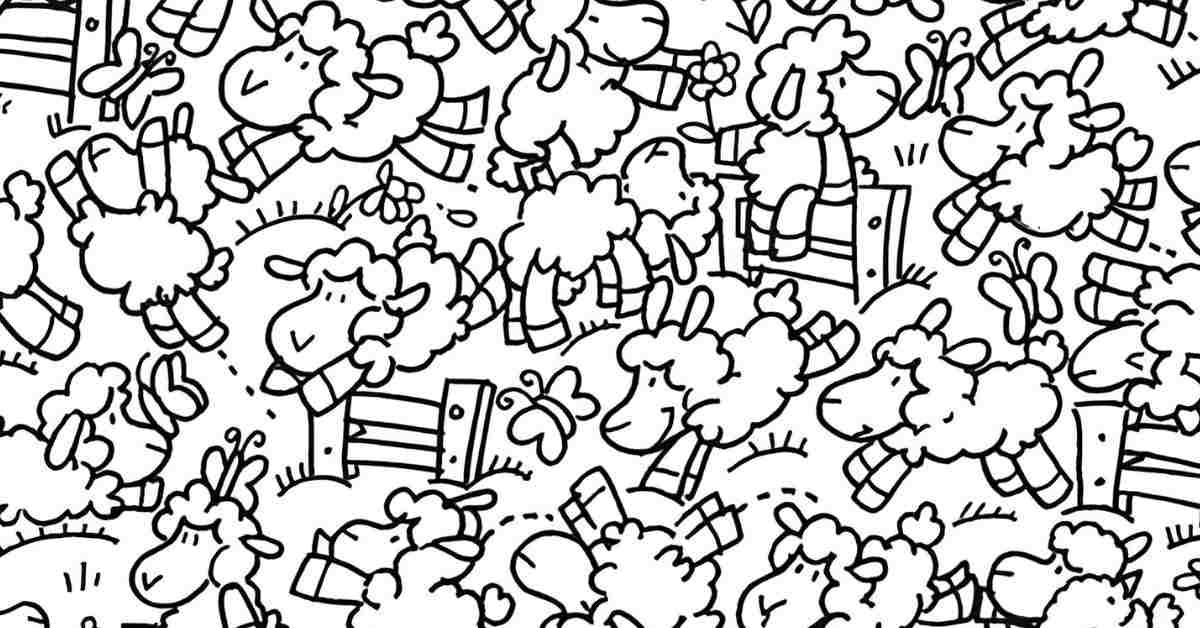 How Sharp Are Your Eyes? Find the Hidden Chick in This Flock of Sheep