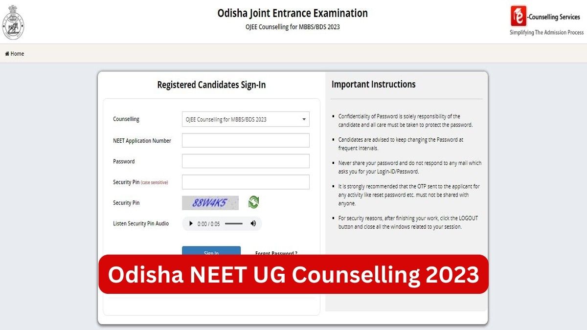 OJEE Counselling 2023