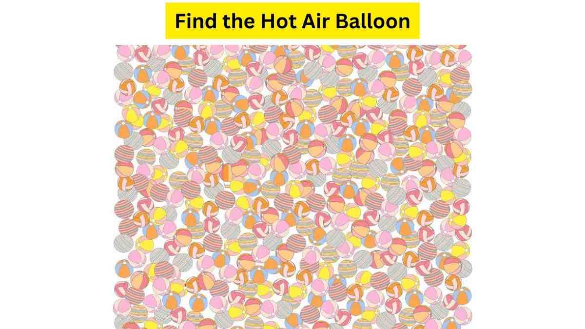 Only A Person With Super Night Vision Can Spot The Odd Object Among Beach Balls In 1 Minute. Hurry Up!