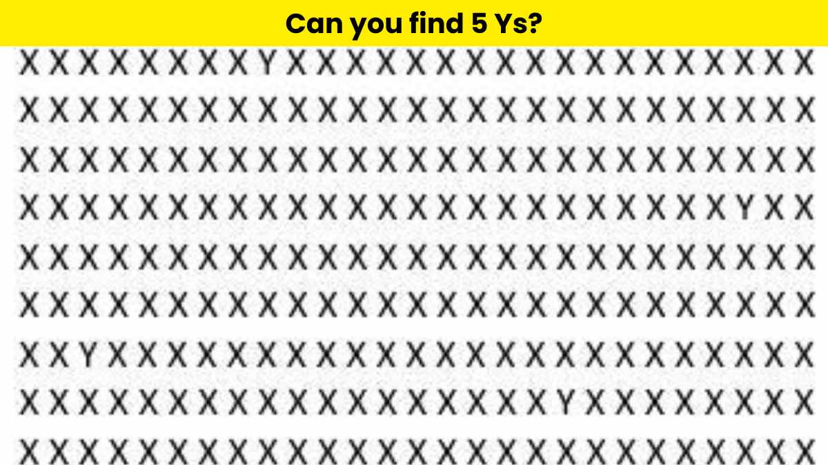 You have extraordinary vision if you can find 5 Ys hidden among the Xs in 7 seconds!