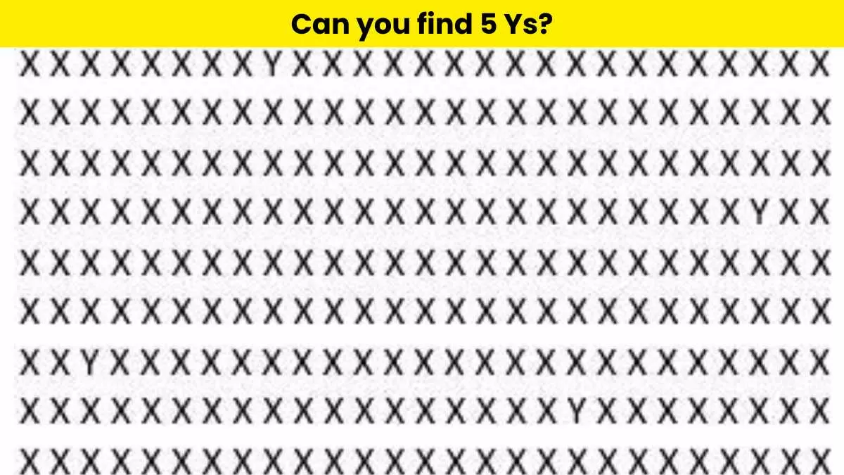 Find 5 Ys in 7 seconds
