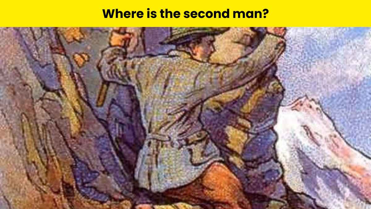 You have a powerful vision if you can find the man on the mountain in 5 seconds!  