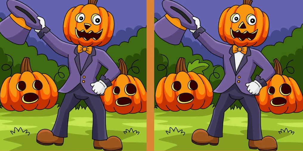 spot 3 differences pumpkins