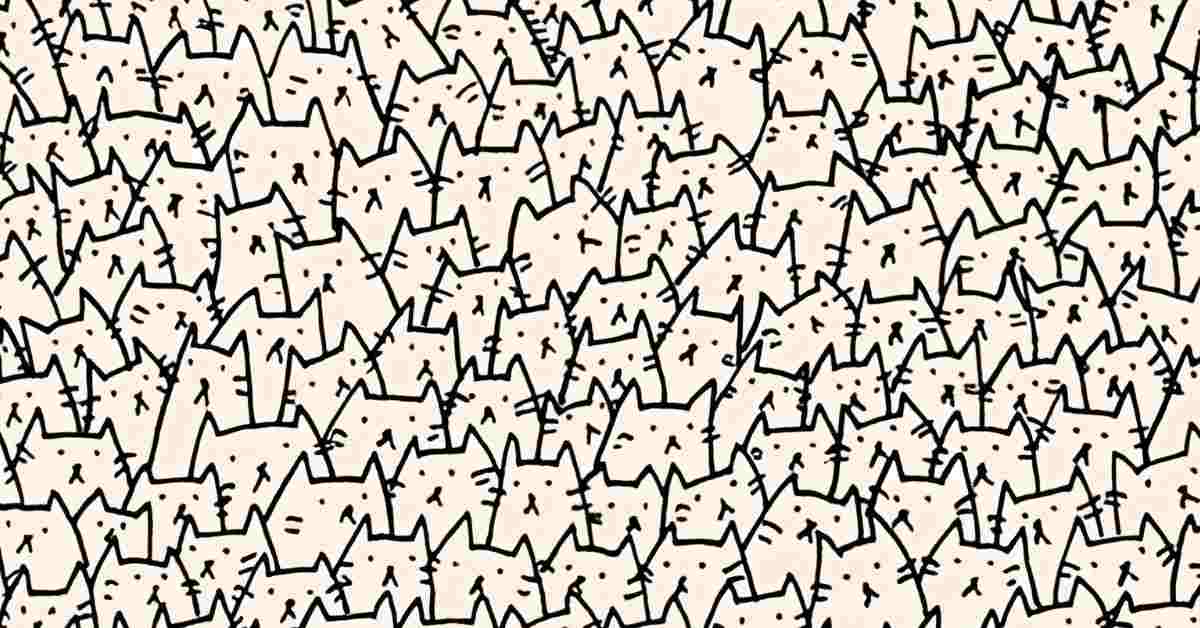 The Sneaky Dog: Can You Find the Hidden Canine in This Image of Cats in 13 Seconds