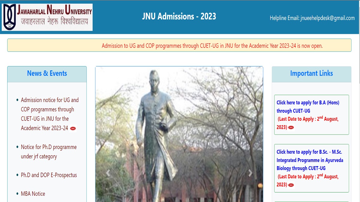 JNU UG Admission 2023 Registrations Commence, Get Application Link Here