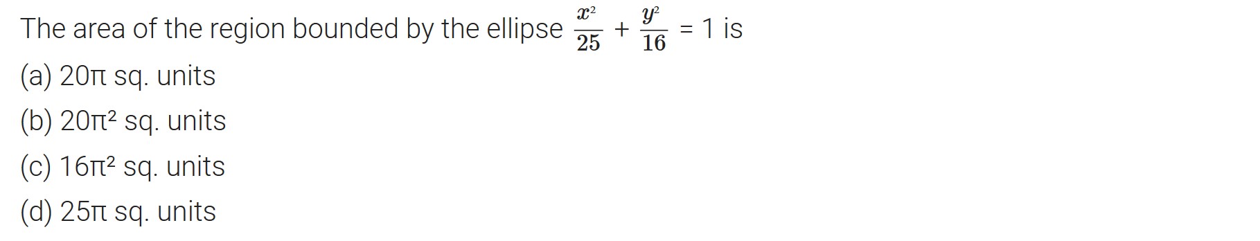 Application of Integrals Question 7