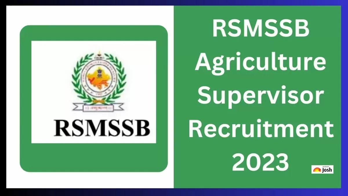 RSMSSB कृषि पर्यवेक्षक भर्ती 2023 के लिए ऑनलाइन आवेदन लिंक यहां देखें