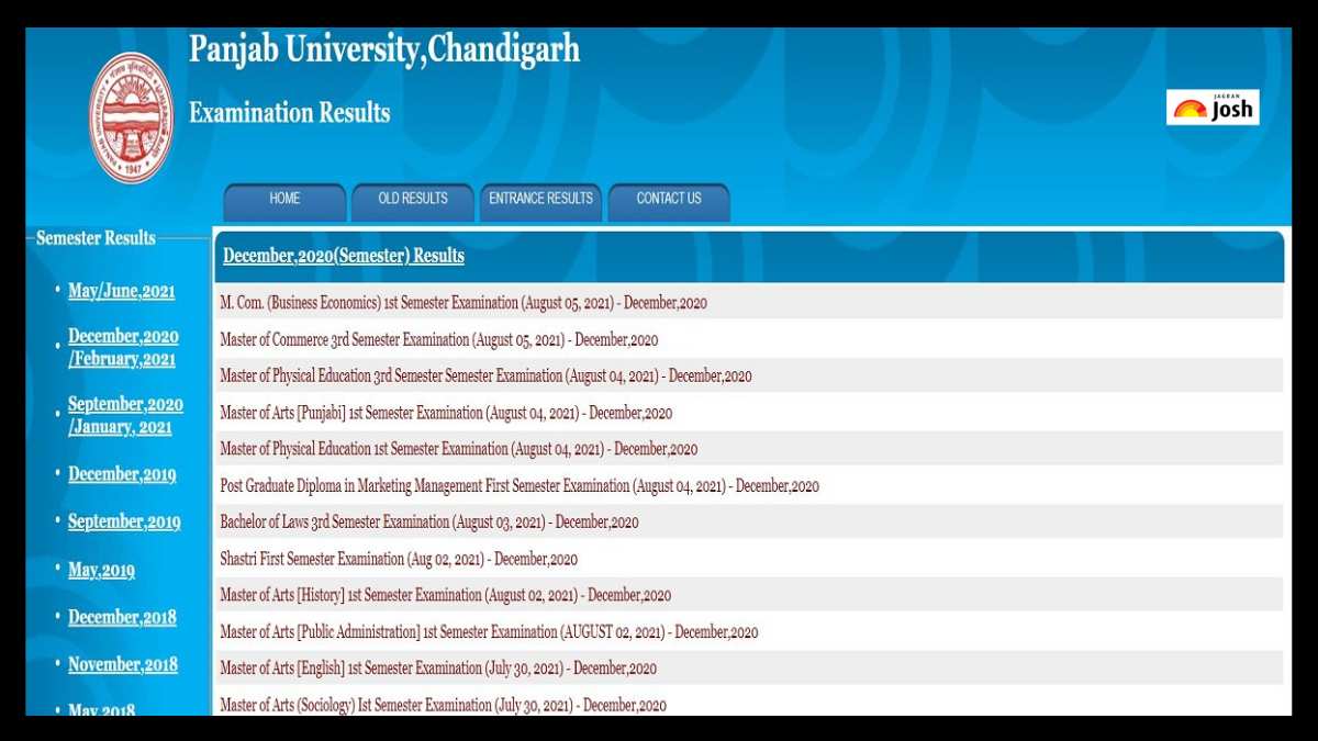 Panjab University Result 2023: पंजाब यूनिवर्सिटी का रिजल्ट results.puexam.in पर घोषित, इस लिंक से चेक करें मार्क्स