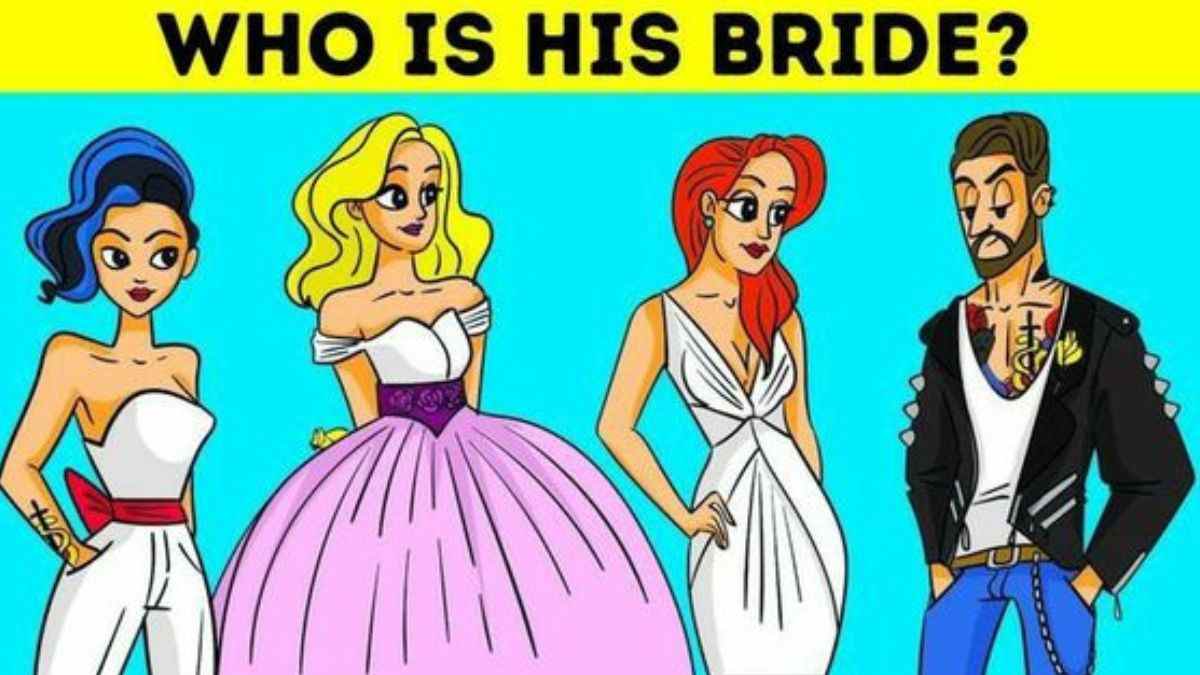Viral Brain Teaser: You need to have the eyes of a detective to find the real bride in the image. 11 Seconds Left!