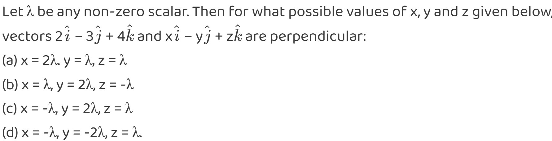 Vector Algebra Question 9