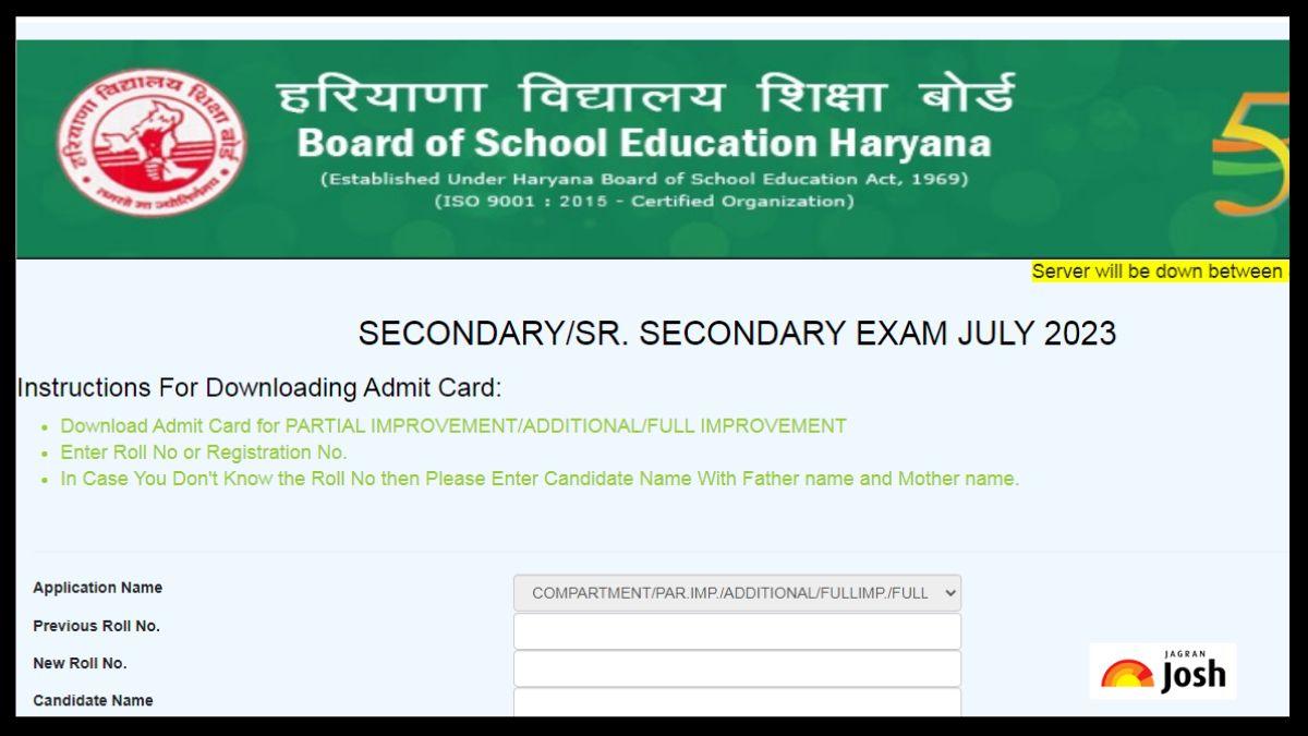 BSEH Admit Card 2023 Out: कक्षा 10, 12 की सप्लीमेंट्री परीक्षाओं के लिए बीएसईएच एडमिट कार्ड घोषित; इस लिंक से करें डाउनलोड 