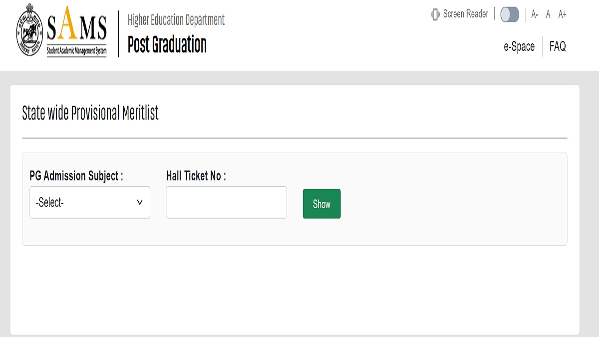 SAMS Odisha PG Merit List 2023 Released, Get Direct Link Here ...