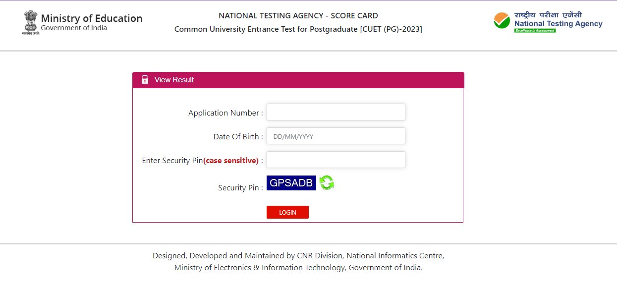  CUET PG Result 2023 Out in Hindi: सीयूईटी पीजी रिजल्‍ट cuet.nta.nic.in पर घोषित, इस लिंक से चेक करें स्कोरकार्ड