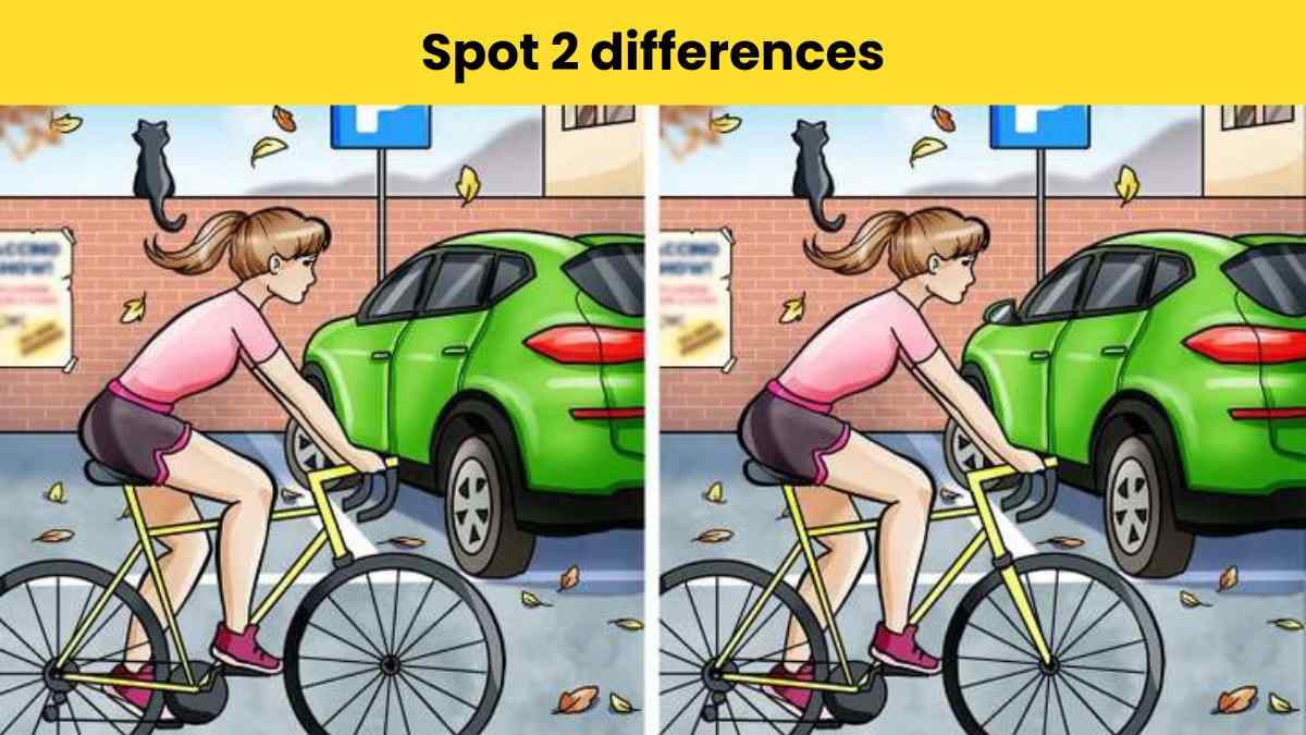  Only the greatest observer can spot 2 differences in the biking picture in three seconds.