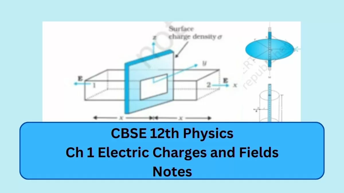 Cbse Class 12 Physics Chapter 1 Electric Charges And Fields Notes Download Pdf 6428