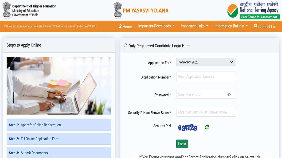 PM YASAVI Application 2023