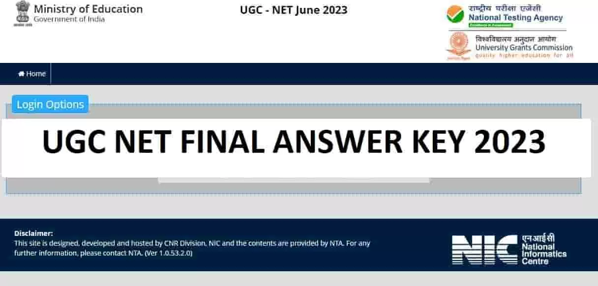 Ugc Net Final Answer Key 2023 Out Check Result Details Direct Link To Download Pdf At Ugcnet 7560