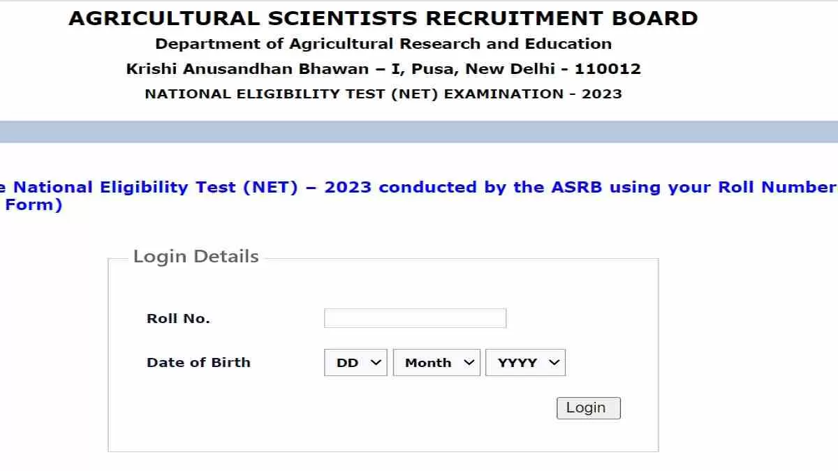 ASRB NET Result 2023 Released On Asrb.org.in; Direct Link For NET SMS ...