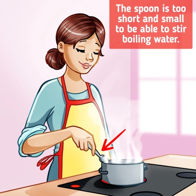 You have a high IQ if you can spot the mistake in the kitchen picture ...