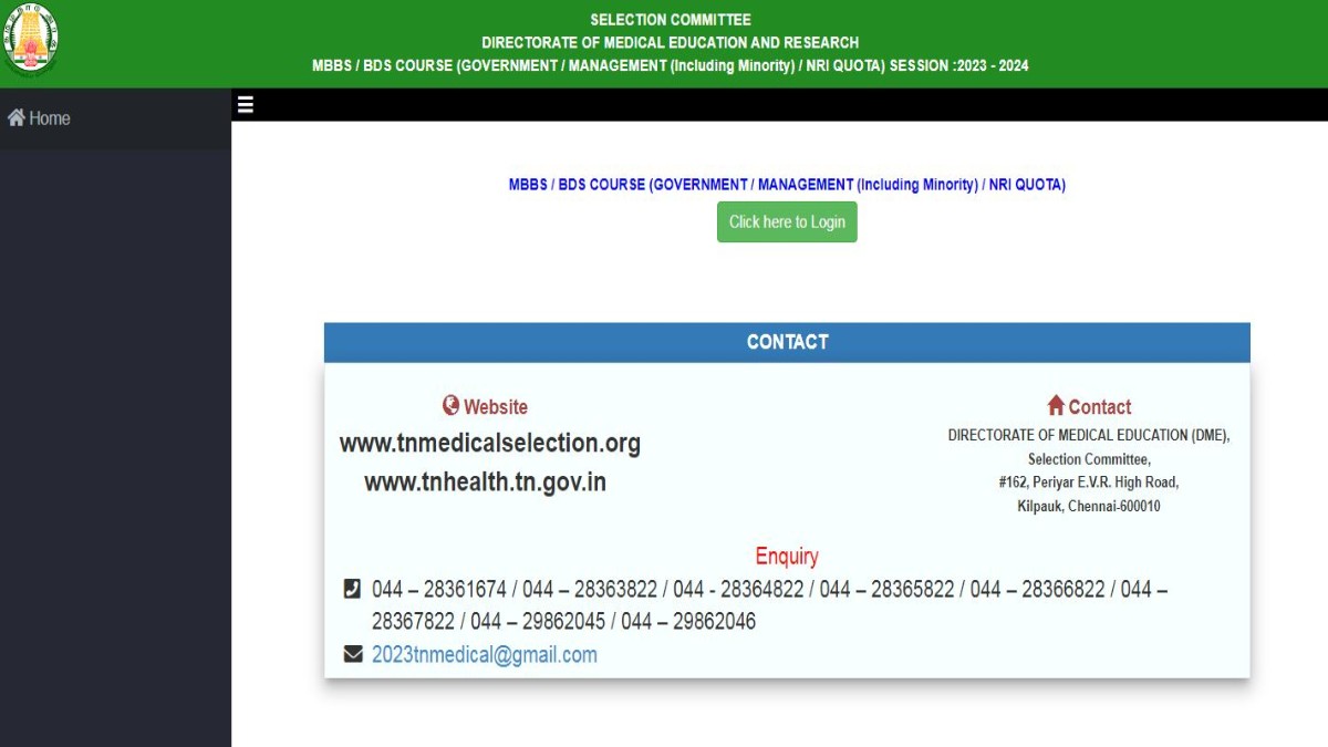 TN NEET UG Counselling 2023