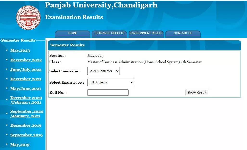 Panjab University MBA Result 2023 Out: पंजाब यूनिवर्सिटी एमबीए रिजल्ट लिंक यहां देखें