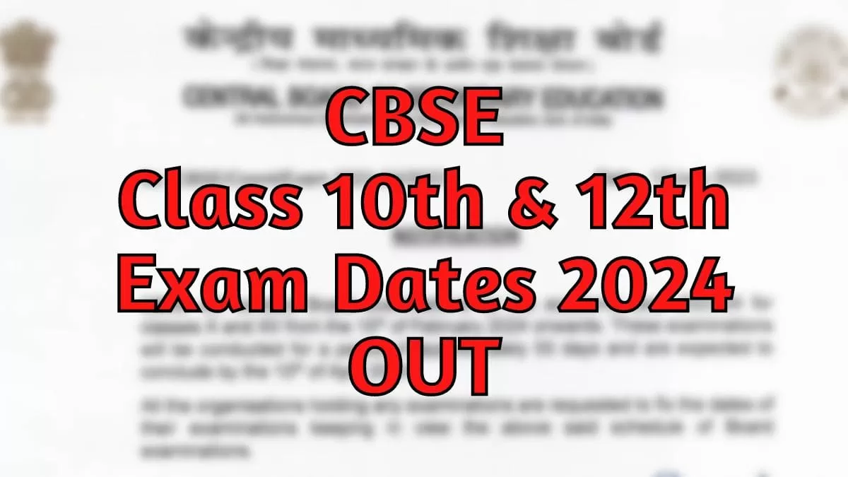 CBSE Date Sheet 2024: CBSE Board Exam Dates, Time Table Soon