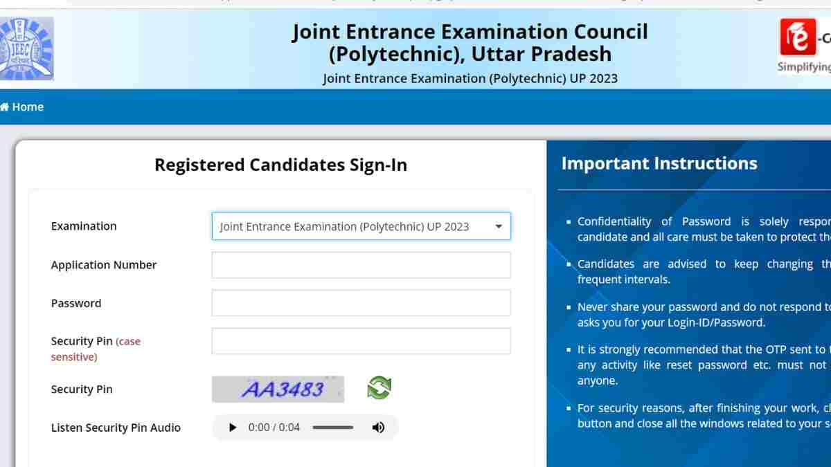 JEECUP Admit Card 2023 Released: जारी हुए यूपी पॉलिटेक्निक परीक्षा के एडमिट कार्ड, jeecup.admissions.nic.in से करें डाउनलोड लिंक