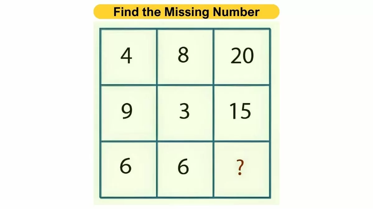 test your brain find the missing number. ​ 