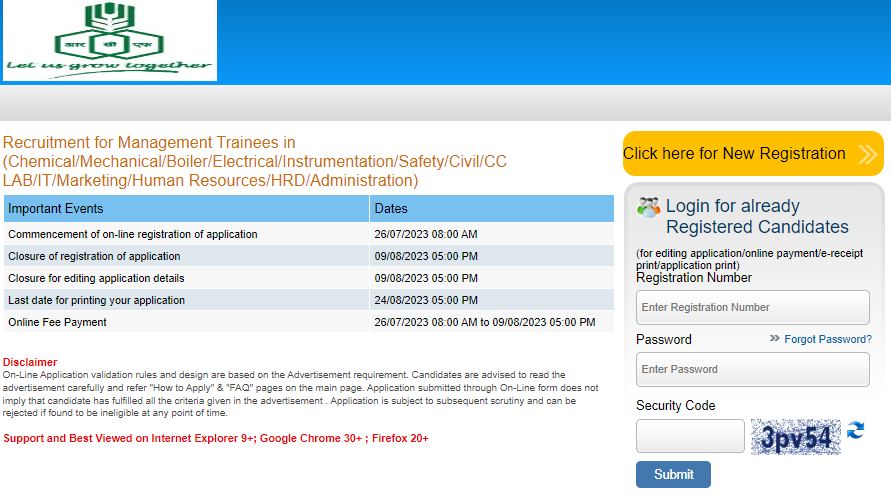 RCFL Recruitment 2023: मैनेजमेंट ट्रेनी के 124 पदों के लिए ऑनलाइन आवेदन शुरू, ऐसे करें अप्लाई 