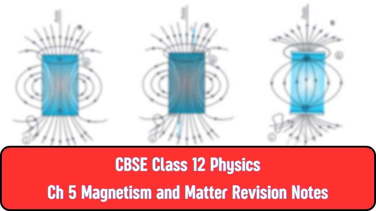 forvrængning dyr Legepladsudstyr CBSE Class 12 Physics (Physics) Chapter 5 Magnetism and Matter Notes,  Download PDF