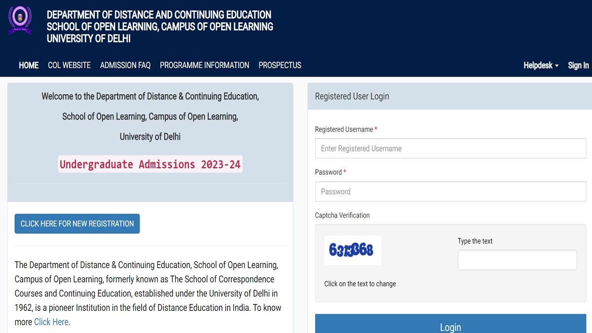 DU SOL Admission 2023 Registrations for BA Programme Close Today, Get