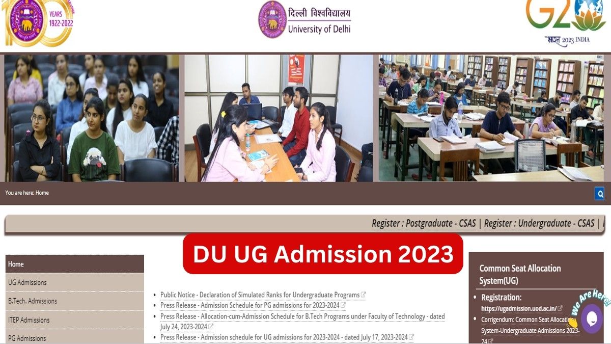 DU UG Admission 2023 First CSAS Allocation List for UG Courses