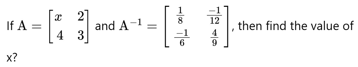 Matrices Question 10