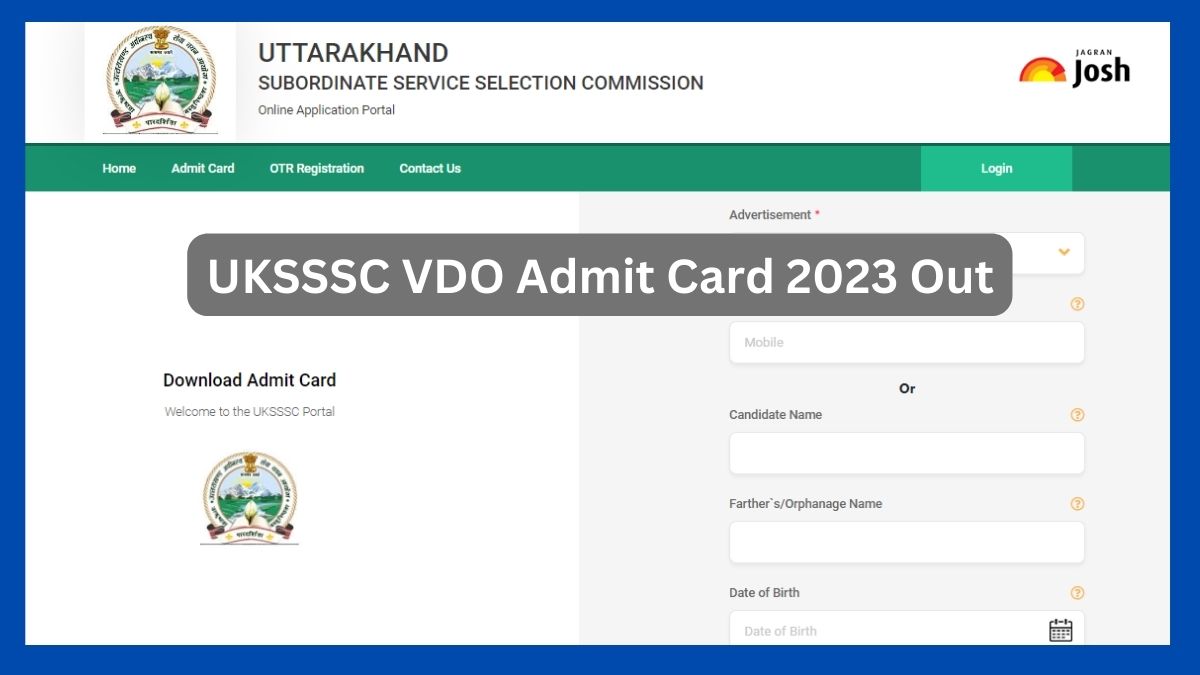 UKSSSC VDO Admit Card 2023: उत्तराखंड ग्राम विकास अधिकारी परीक्षा एडमिट कार्ड sssc.uk.gov.in पर घोषित, ये रहा हॉल टिकट लिंक