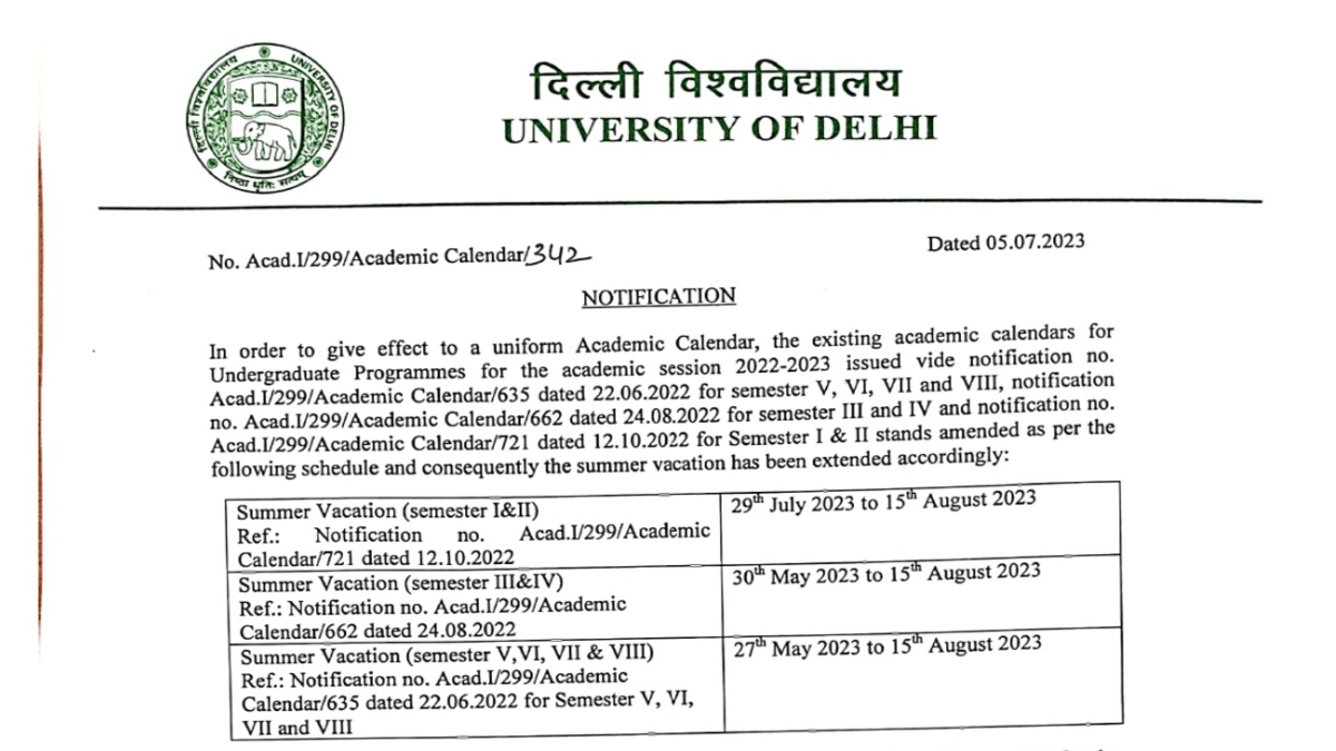 Du Academic Calendar 2025 For Ug Omar Stella